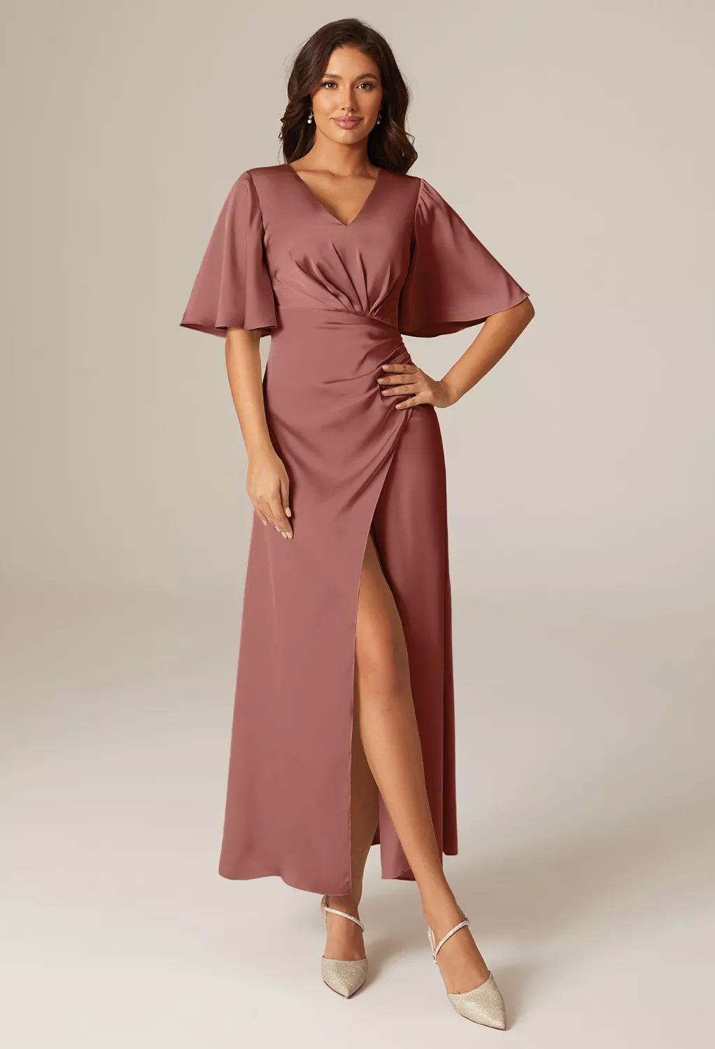 AW Gabrielle Desert Rose  Spring Wedding Guest Dresses